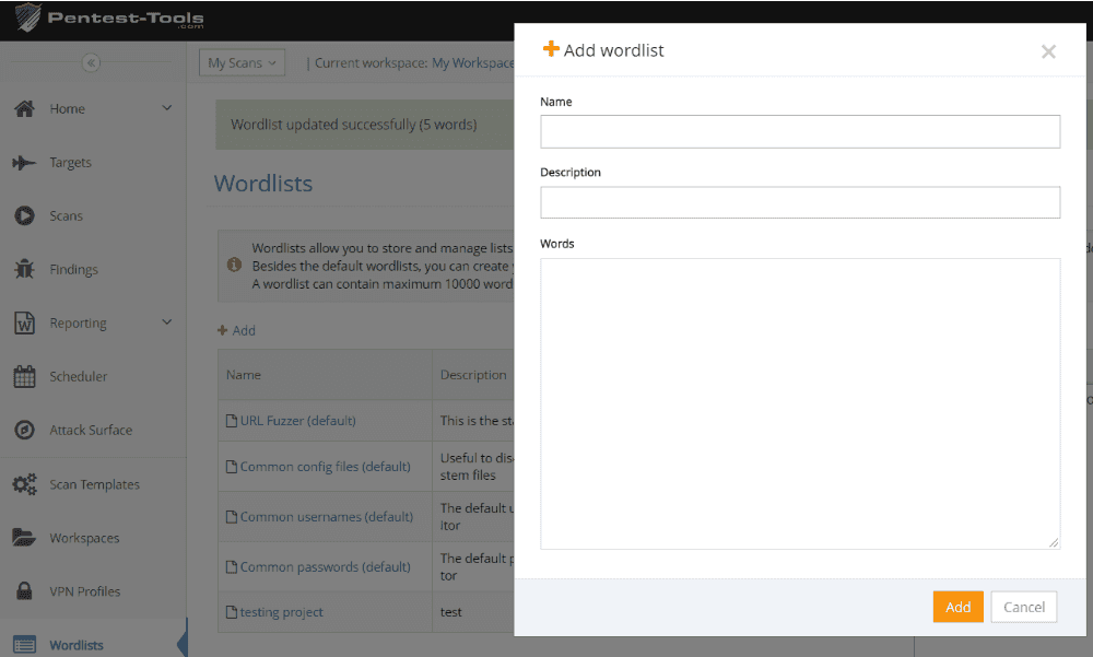 Create custom wordlists